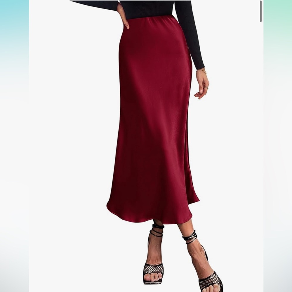 Elegant Burgundy Maxi Skirt
